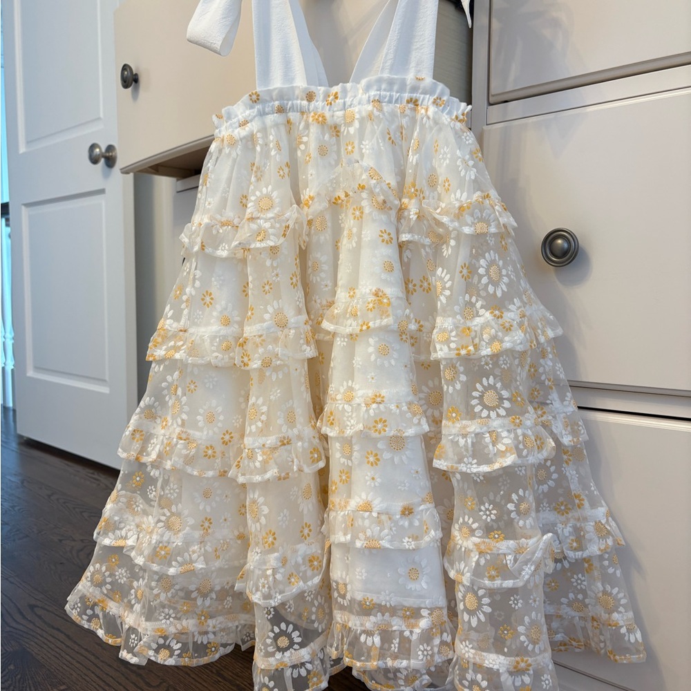 Elegant Daisy Ruffle Dress for Kids